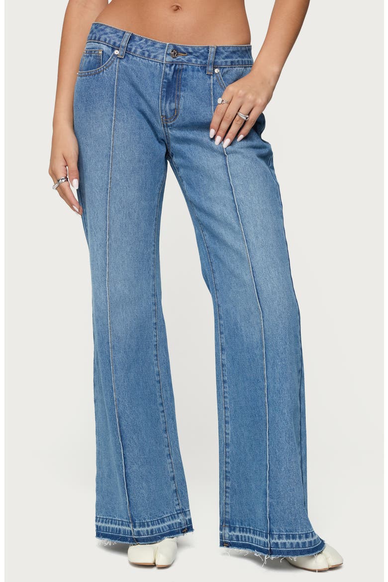 Nerissa Low Rise Flare Jeans, Main, color, BLUE