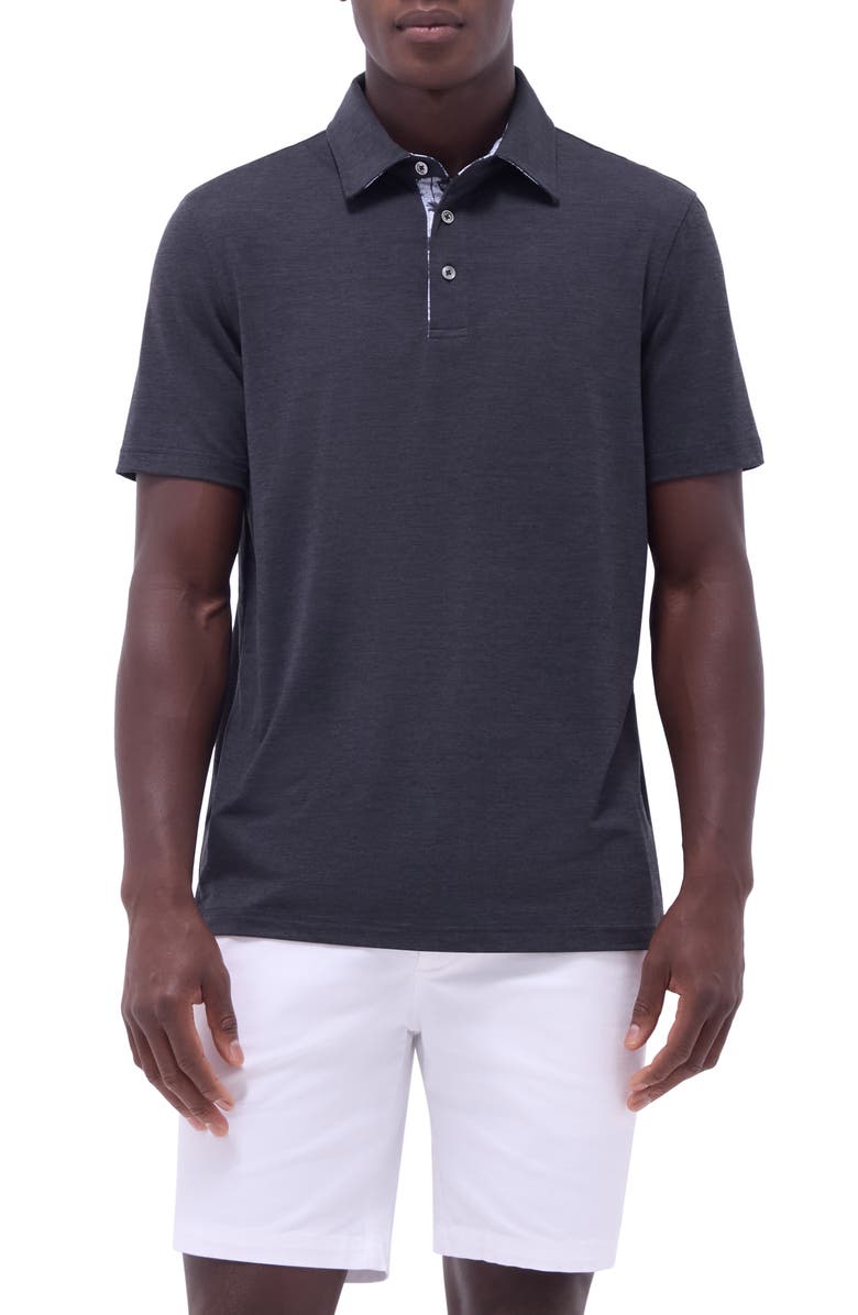 Bugatchi Three-Button Performance Polo, Main, color, 