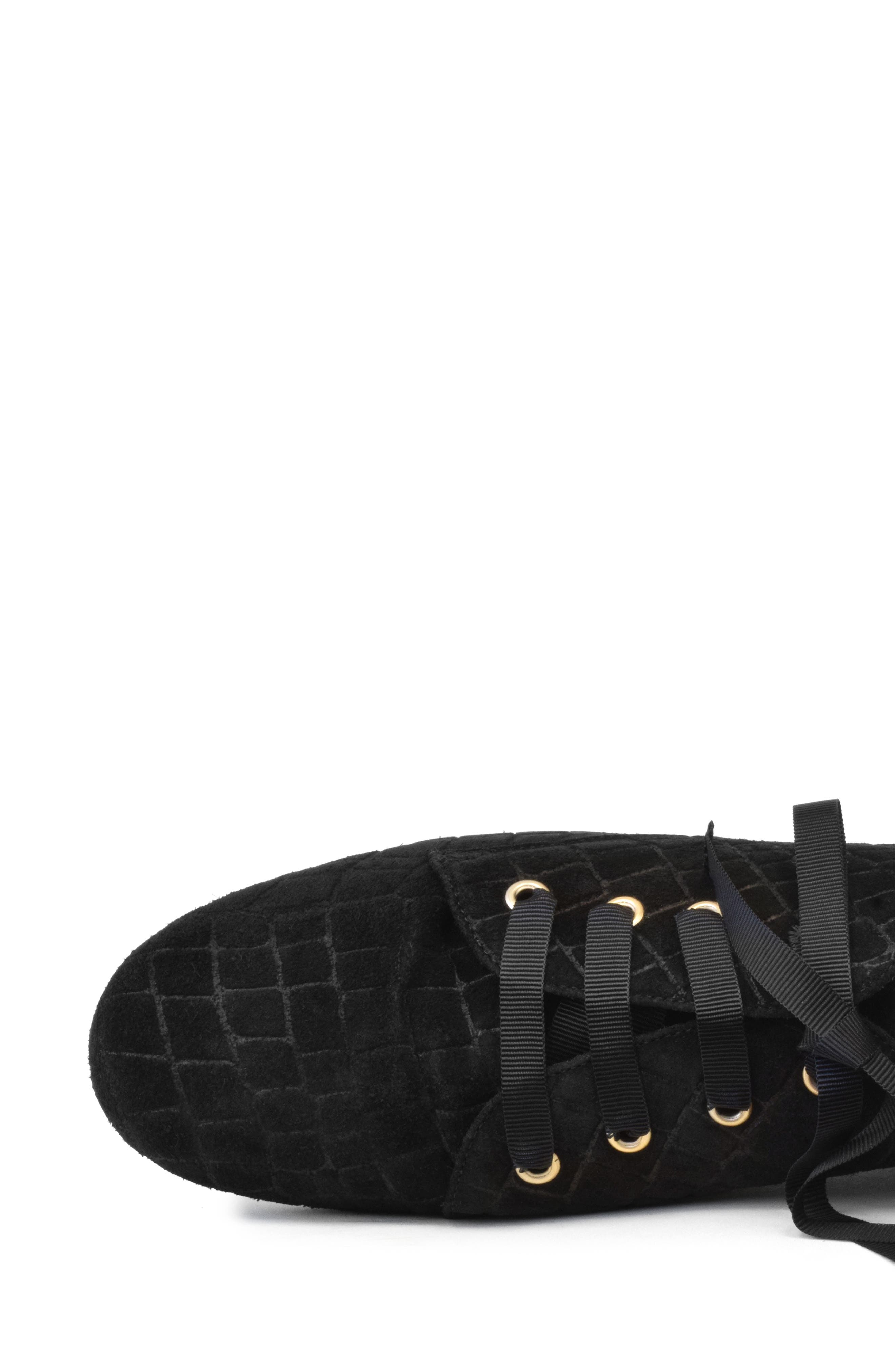 Delfino Flat, Alternate, color, BLACK CRISS LEATHER