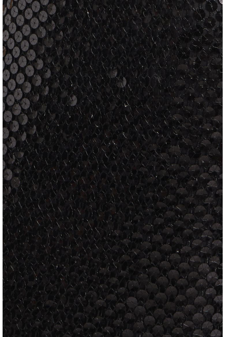Angel Strapless Sequin Column Gown, Alternate, color, BLACK MESH