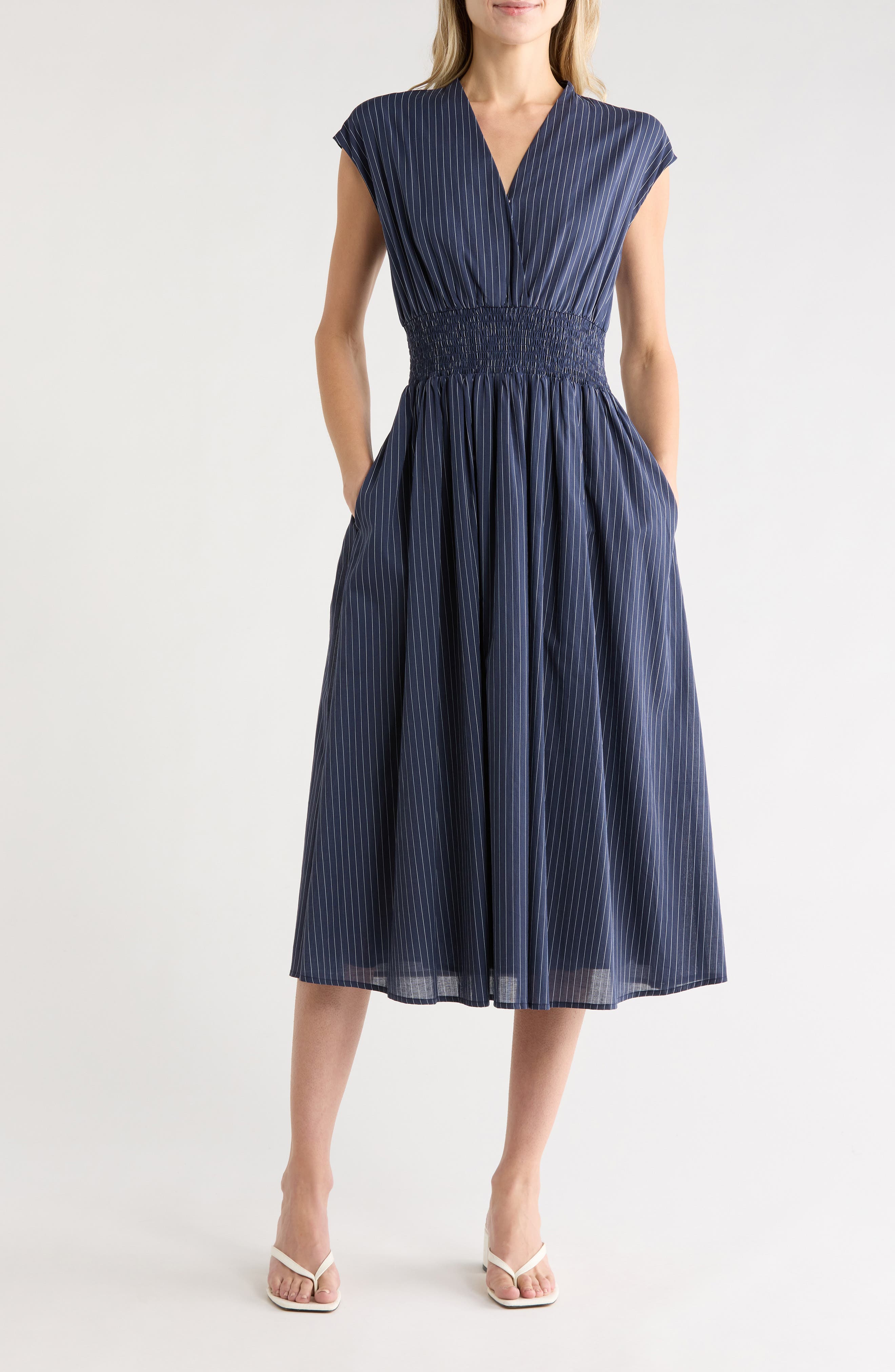 Smocked Waist Midi Dress
