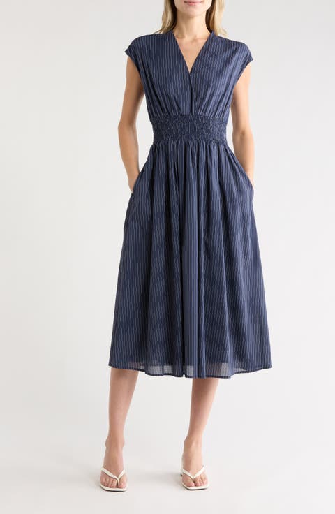 Smocked Waist Midi Dress