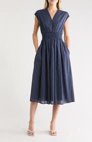 Gemma + Jane Smocked Waist Midi Dress