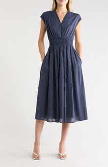 Smocked Waist Midi Dress