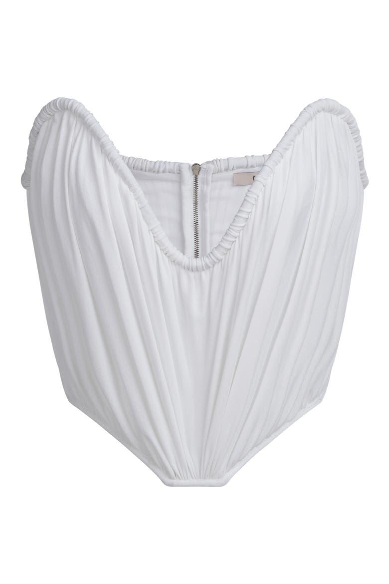 Holly Cording Bustier Top, Alternate, color, OPTIC WHITE