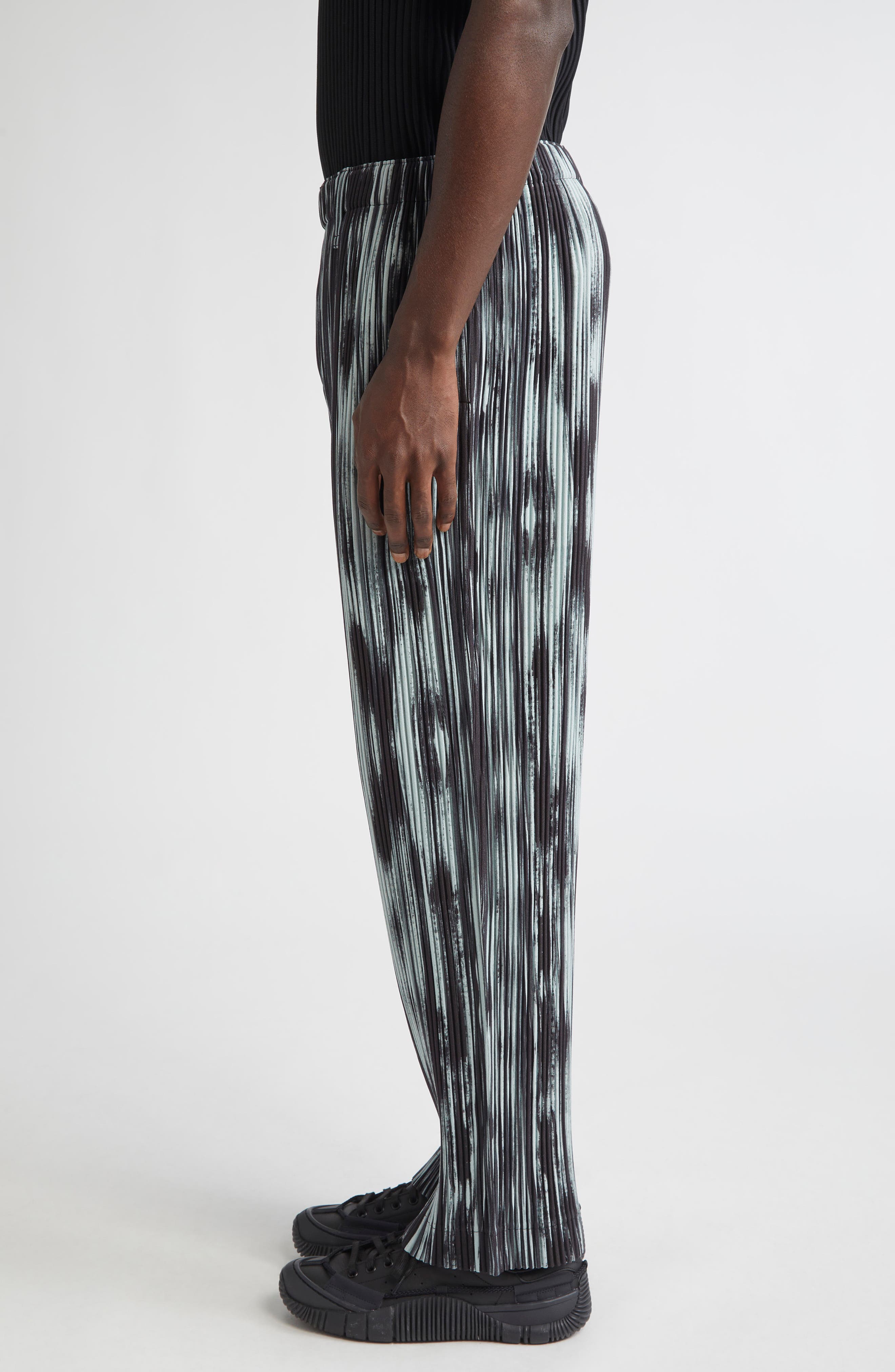 Brushstroke Stripe Pleated Pants (Men) | Nordstrom