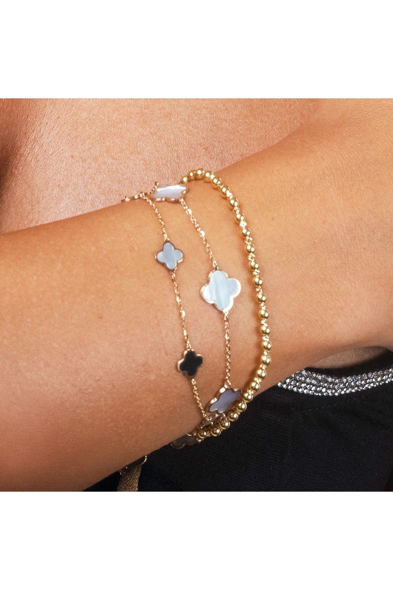 Mini Gold Ball Bead Bracelet, Alternate, color, Yellow Gold