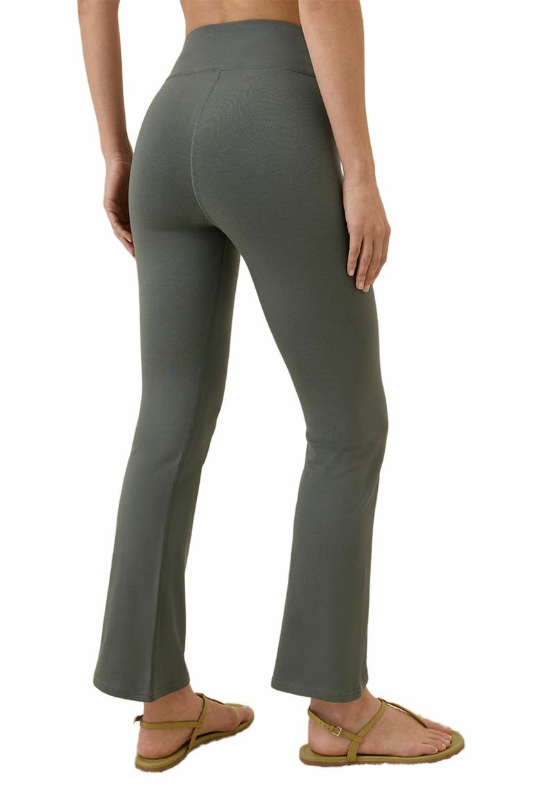 On the Go-To Cropped Bootcut Legging Made with Organic Cotton, Alternate, color, Castor Grey