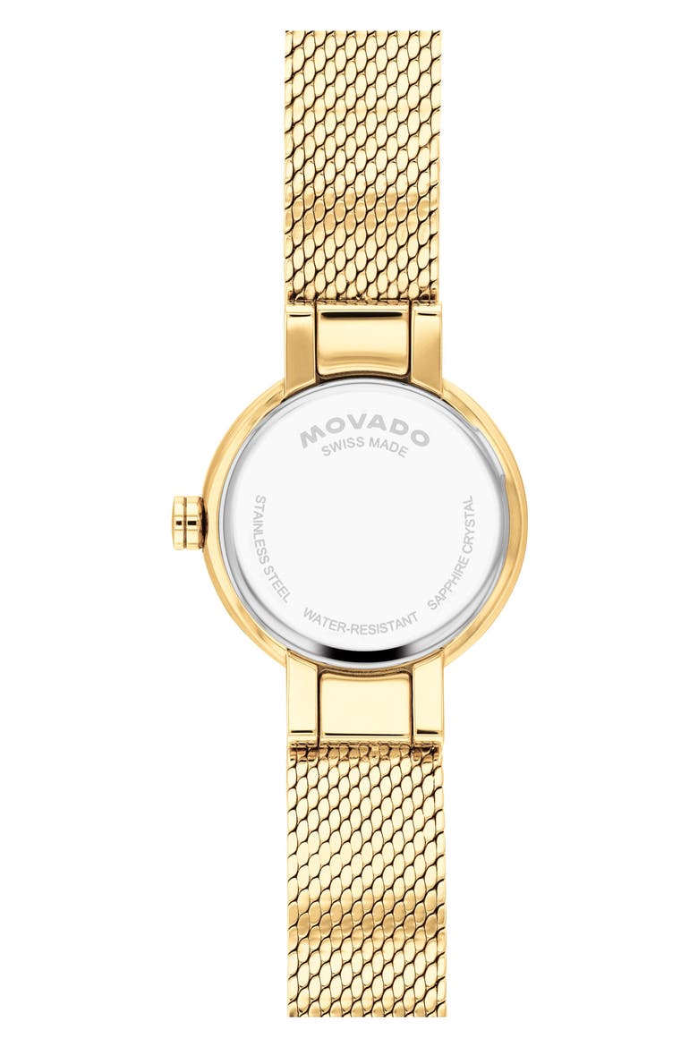 Mini Museum Velura Mesh Strap Watch, 21mm, Alternate, color, GOLD