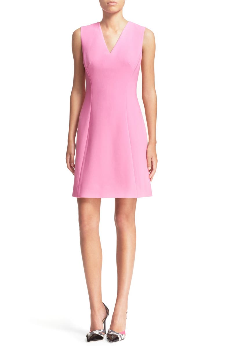 Kate Spade New York crepe a-line dress, Main, color, Carousel Pink