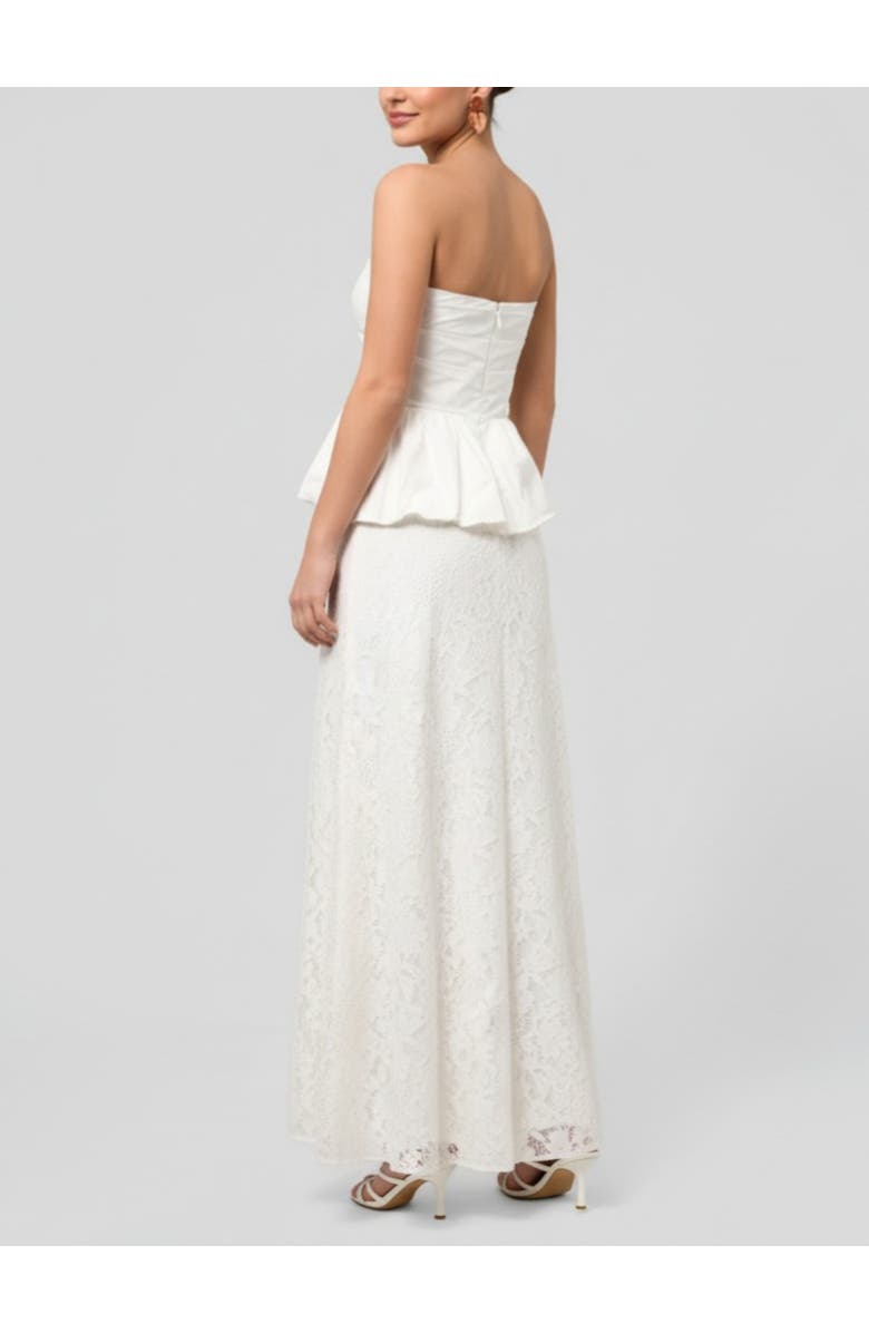 RACHEL Rachel Roy Odette Strapless Maxi Dress, Alternate, color, White