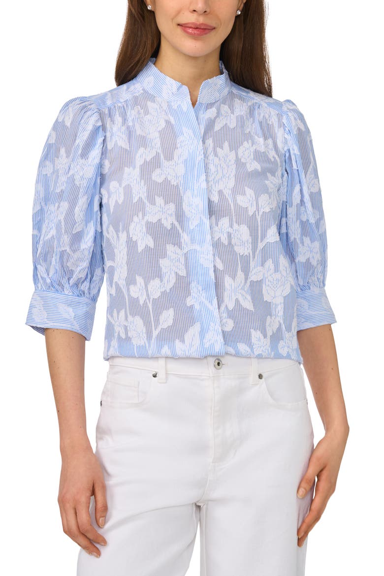 The Pearce Puff Shoulder Top, Main, color, ULTRA WHITE