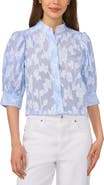 CeCe The Pearce Puff Shoulder Top