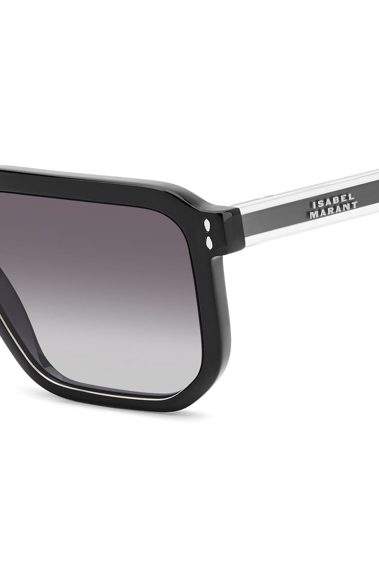 Isabel Marant 55mm Square Sunglasses, Alternate, color, Black