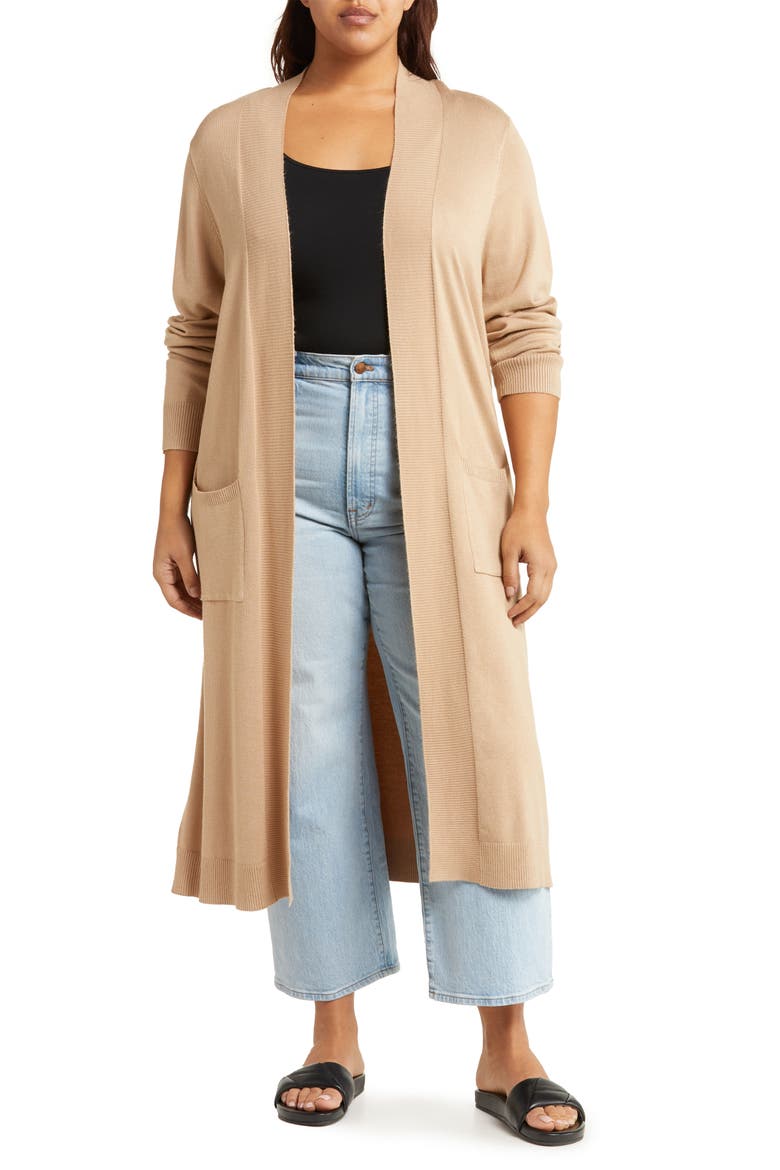 Tribeca Longline Cardigan, Main, color, CAMEL