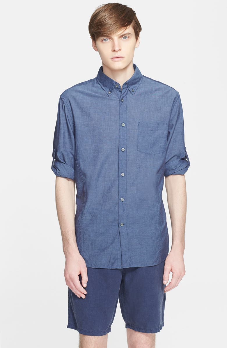 John Varvatos Star USA Slim Fit Sport Shirt, Main, color, Marine