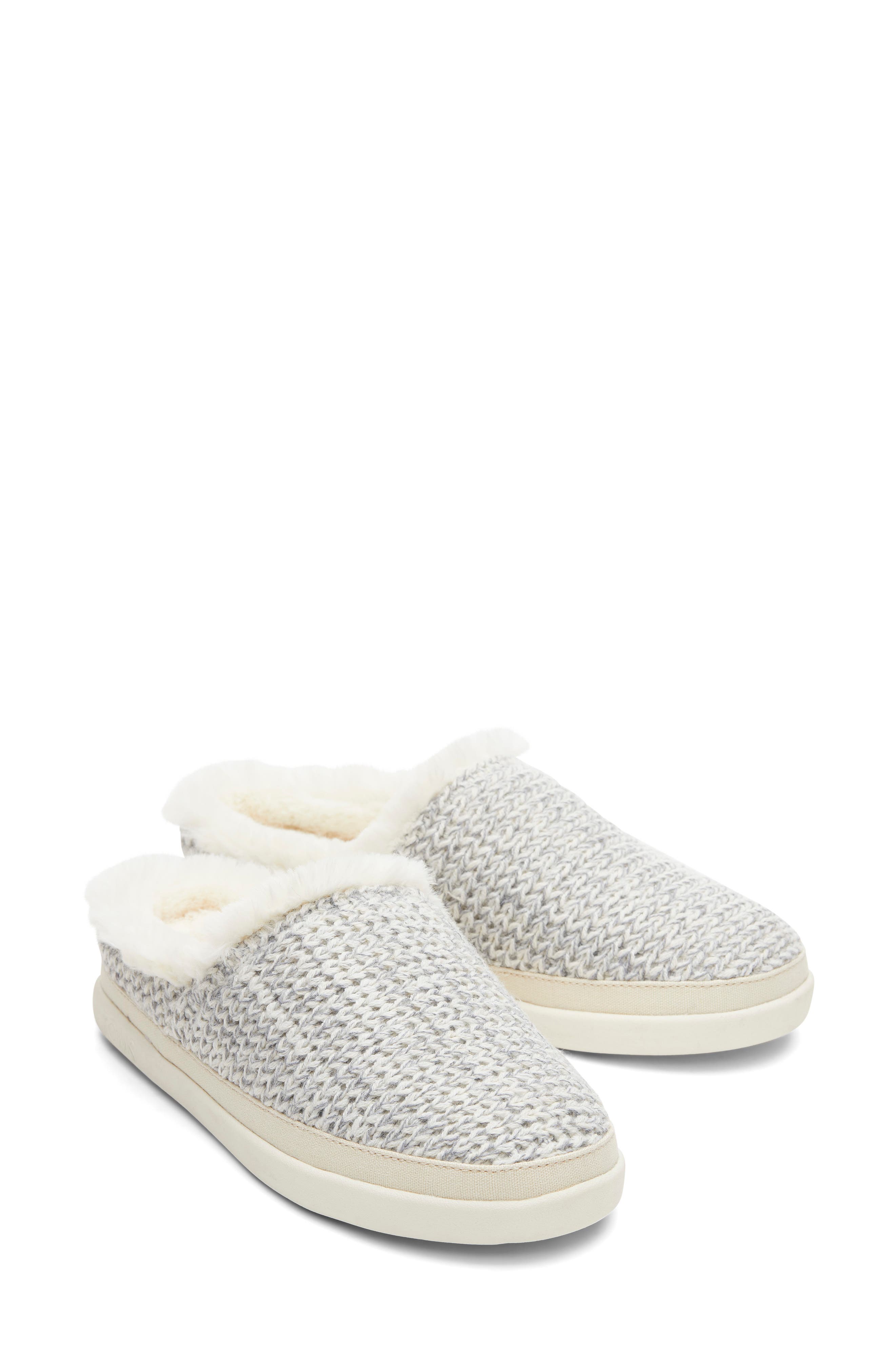 Faux Fur Lined Slipper, Main, color, WHITE