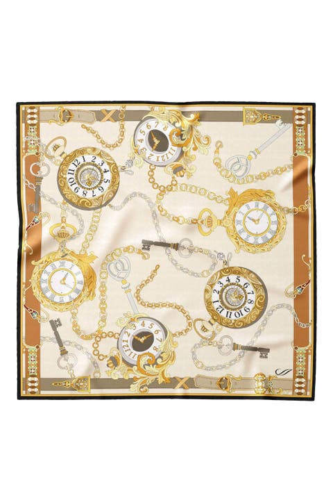 Like Clockwork - Silk Pocket Square for Men
