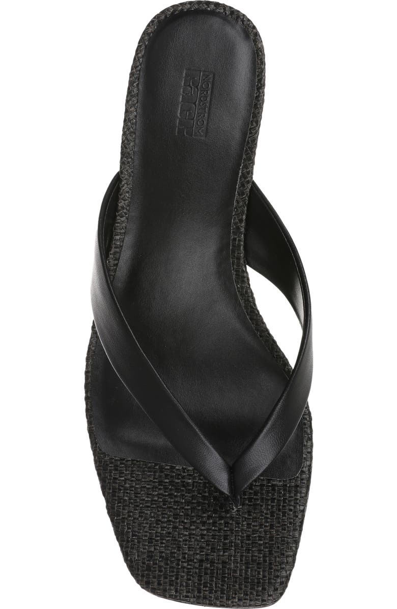 NORDSTROM RACK Shellie Wedge Sandal, Alternate, color, Black