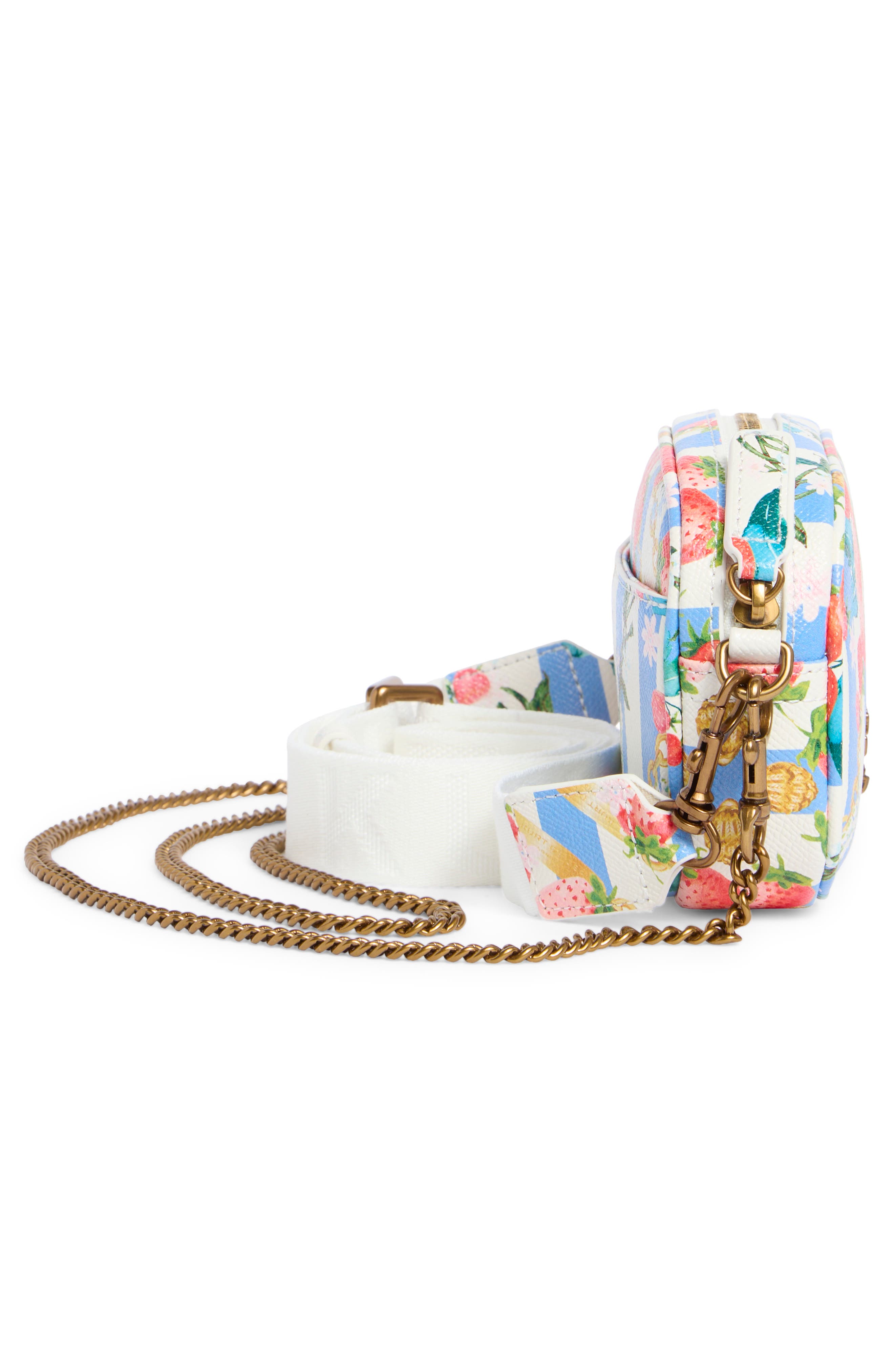 Kurt Geiger London Small Greenwich Leather Camera Bag, Alternate, color, Open White