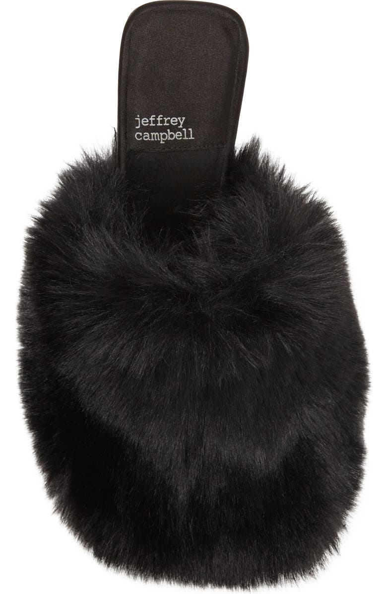 Jeffrey Campbell Binx Faux Fur Sandal, Alternate, color,
