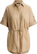 Lauren Ralph Lauren Linen Roll-Tab Sleeve Tunic