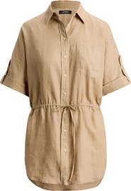 Lauren Ralph Lauren Linen Roll-Tab Sleeve Tunic
