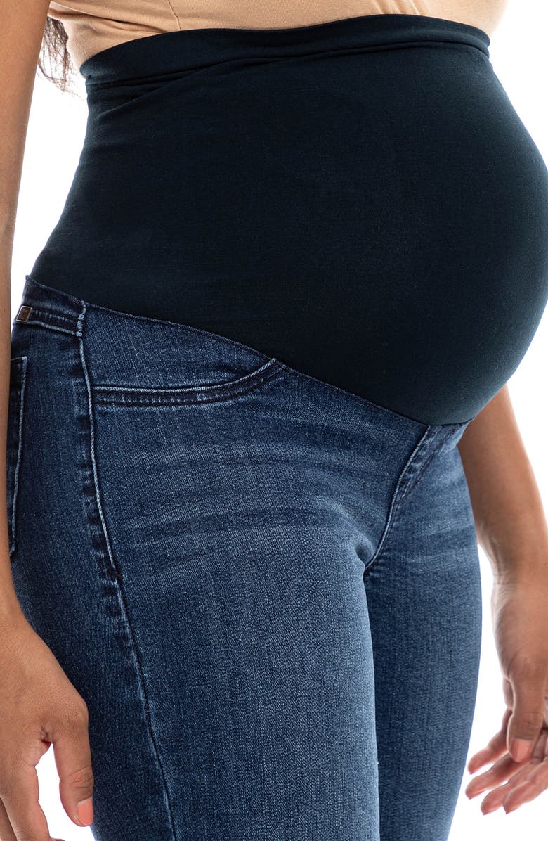 1822 Denim Fray Crop Maternity Jeans, Alternate, color, 