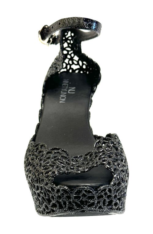 Lady Couture Fun Wedge Sandal In Black