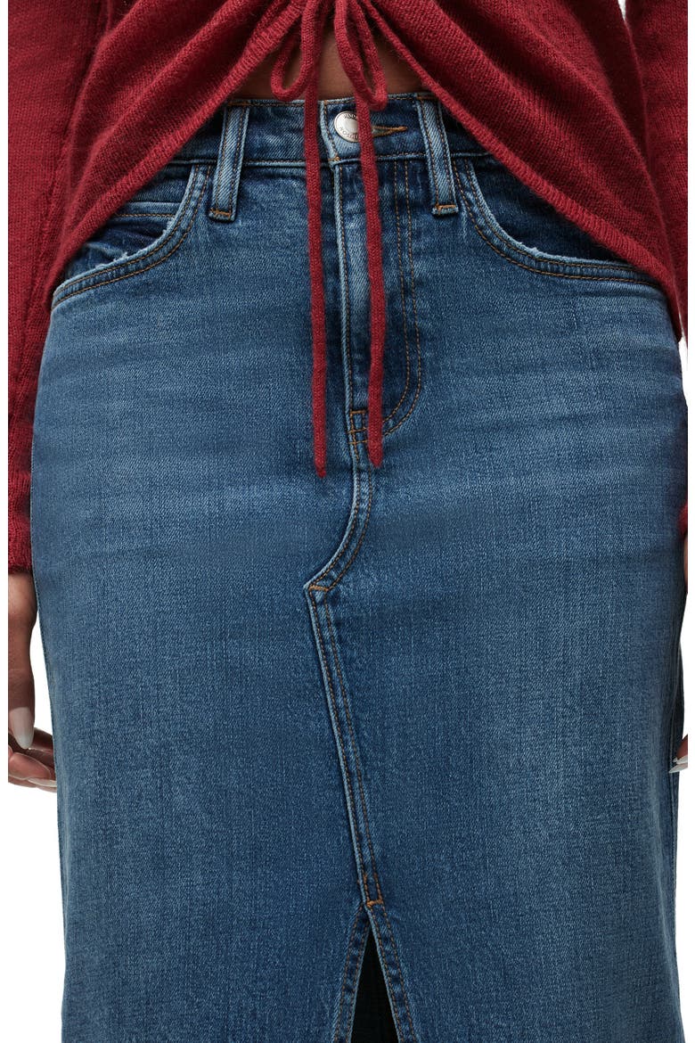 Reconstructed Denim Midi Skirt, Alternate, color, ZION