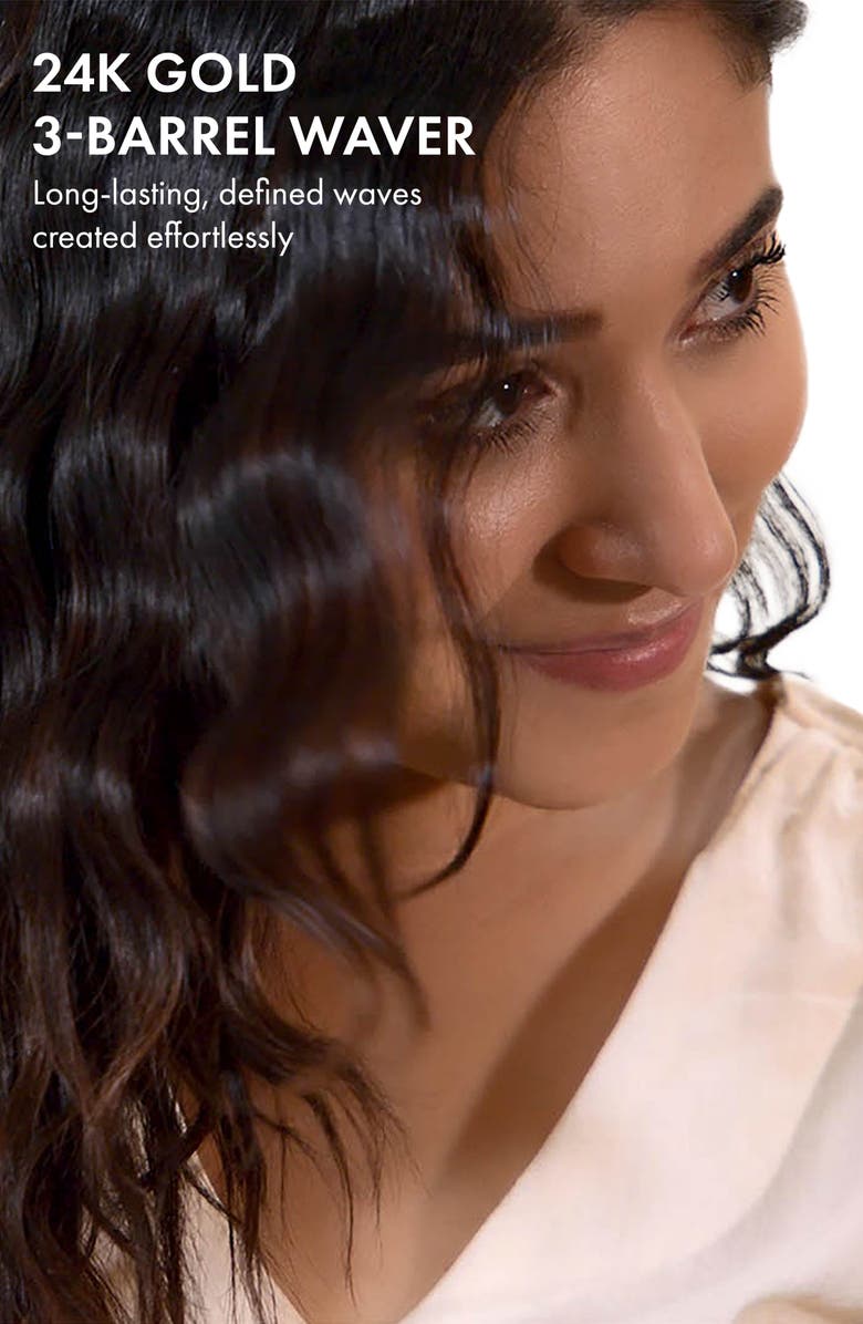 HOT TOOLS 24K Gold 3 Barrel Waver, Alternate, color, 24K Gold