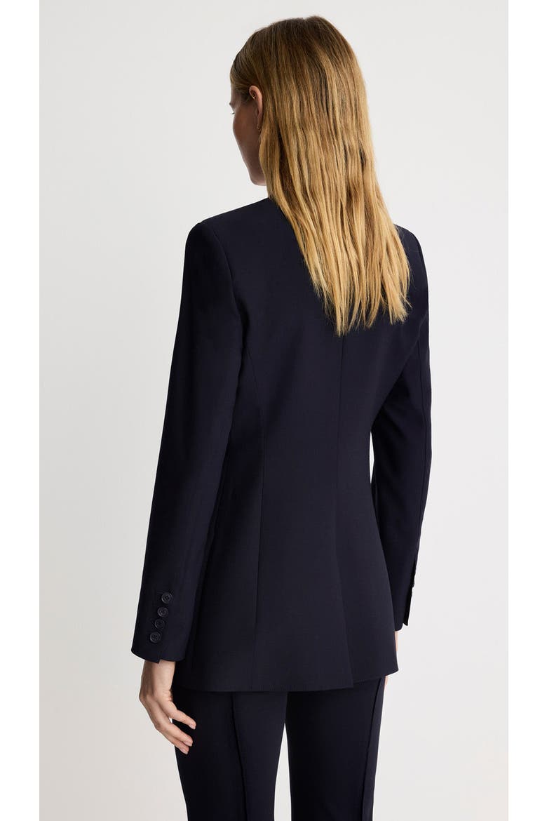 Collarless Blazer, Alternate, color, Navy Blue