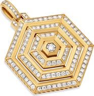 David Yurman Carlyle Pendant in 18K Yellow Gold with Full Pavé Diamonds