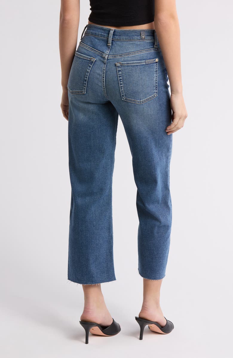 7 For All Mankind Alexa Cut Hem Cropped Jeans, Alternate, color, Felicity