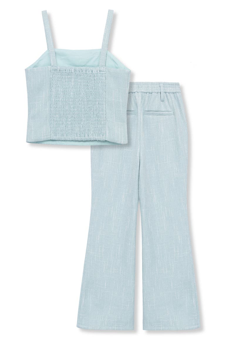 Kids' Novelty Tweed Tank Top & Flare Pants Set, Alternate, color, LIGHT GREEN