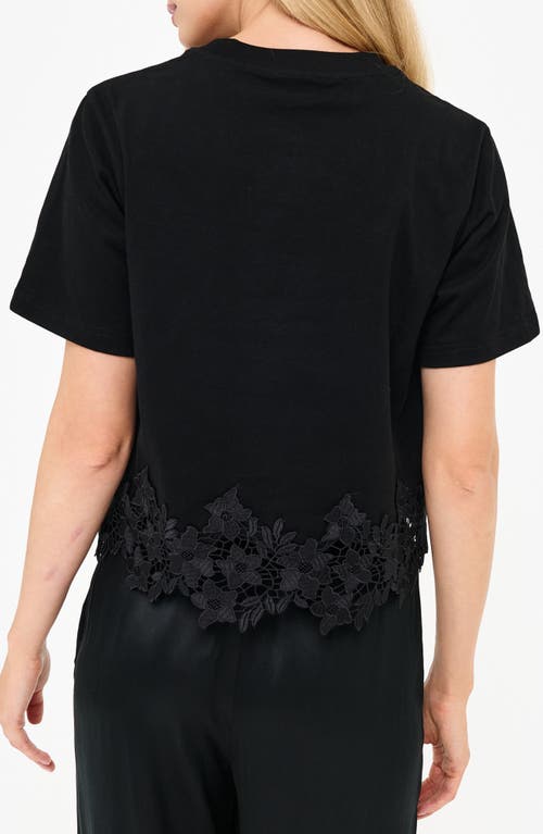 Cami Nyc Keanu Lace Hem T-shirt In Black
