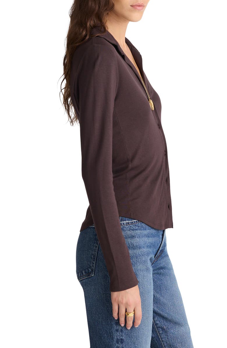 Madewell Camp Long Sleeve Button-Up Shirt, Alternate, color, Molasses