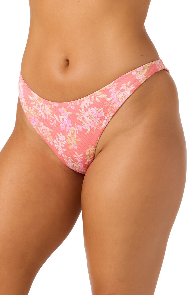 O'Neill Nayomi Flamenco Floral Bikini Bottoms, Alternate, color, Porcelain Rose