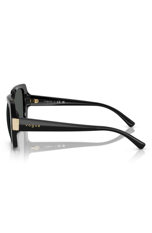 Vogue 55mm Irregular Sunglasses In Black