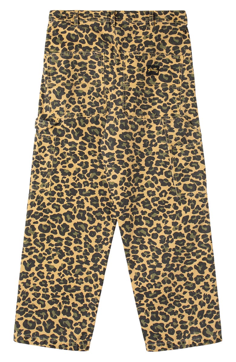 STAN RAY Big Job Leopard Camo Baggy Straight Leg Painter Pants, Alternate, color, 