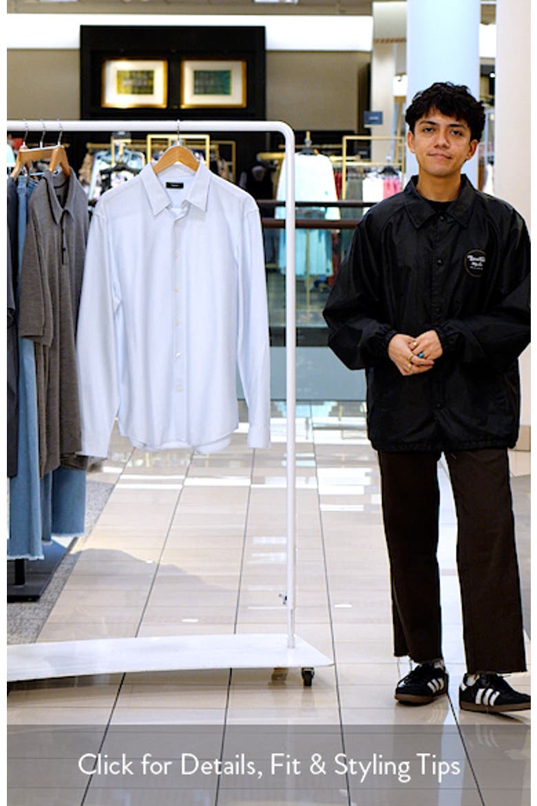 Sylvian Pinstripe Stretch Cotton & Nylon Button-Up Shirt video