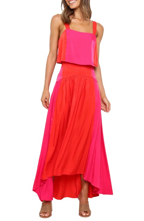 Lulu Floral Print Two-Piece High-Low Dress