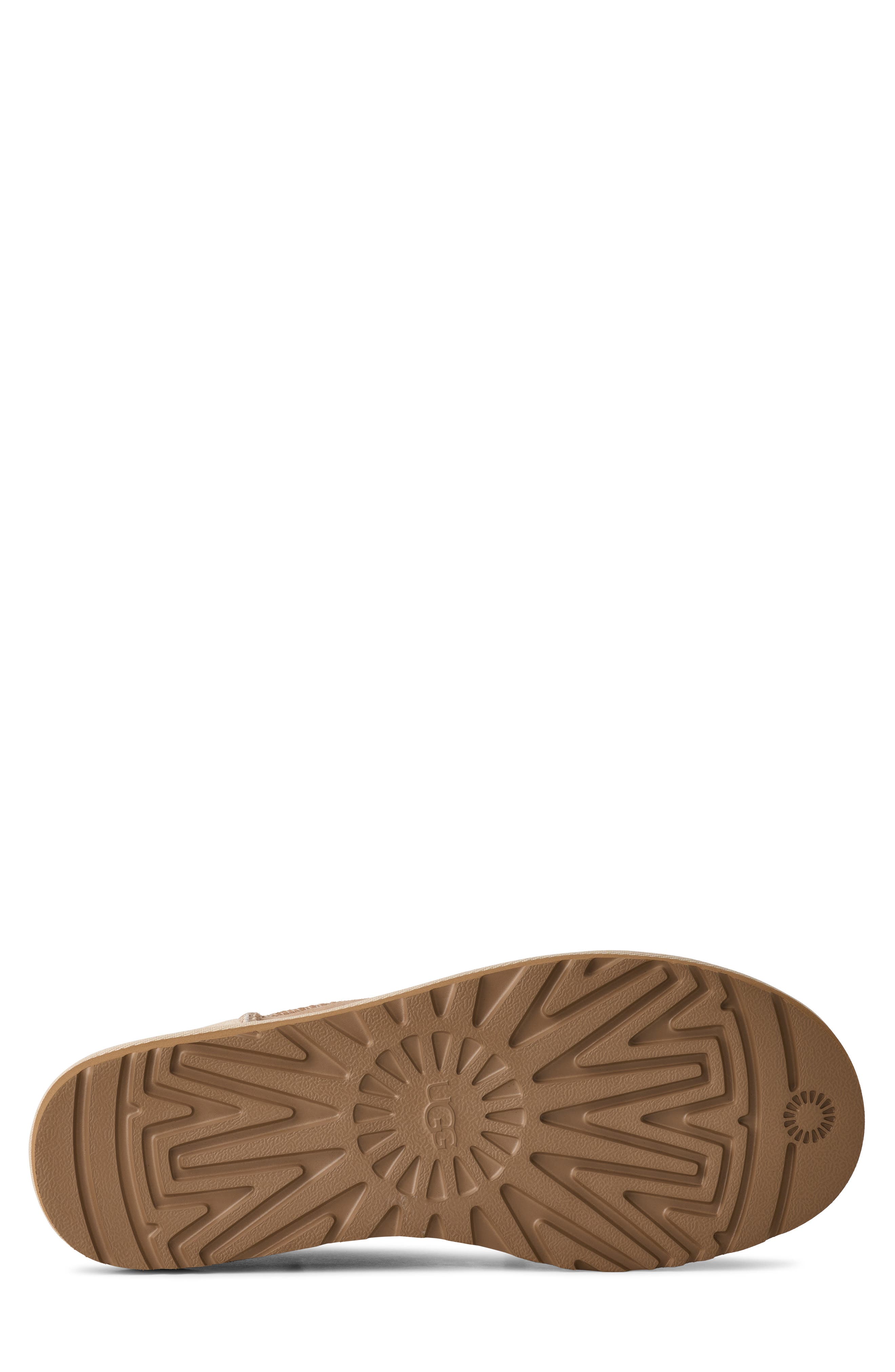 UGG<sup>®</sup> Classic Ultra Mini Genuine Shearling Boot, Alternate, color, Driftwood / Biking Red