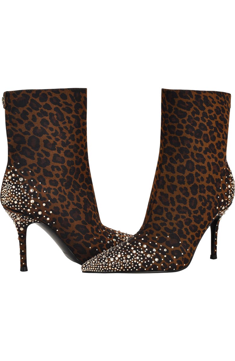 GUESS Gomoray Rhinestone Bootie, Alternate, color, Dark Brown