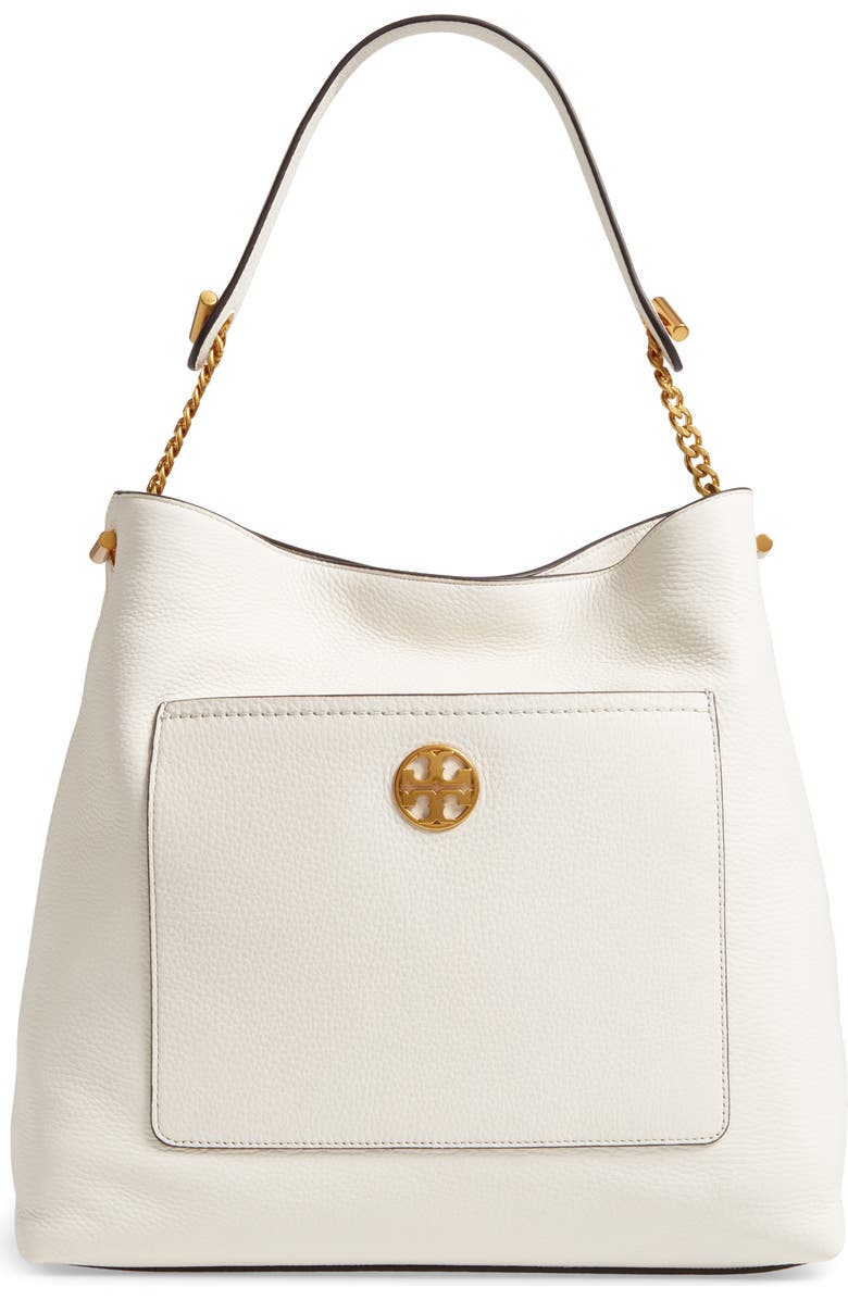 Tory Burch Chelsea Chain Leather Hobo, Main, color,
