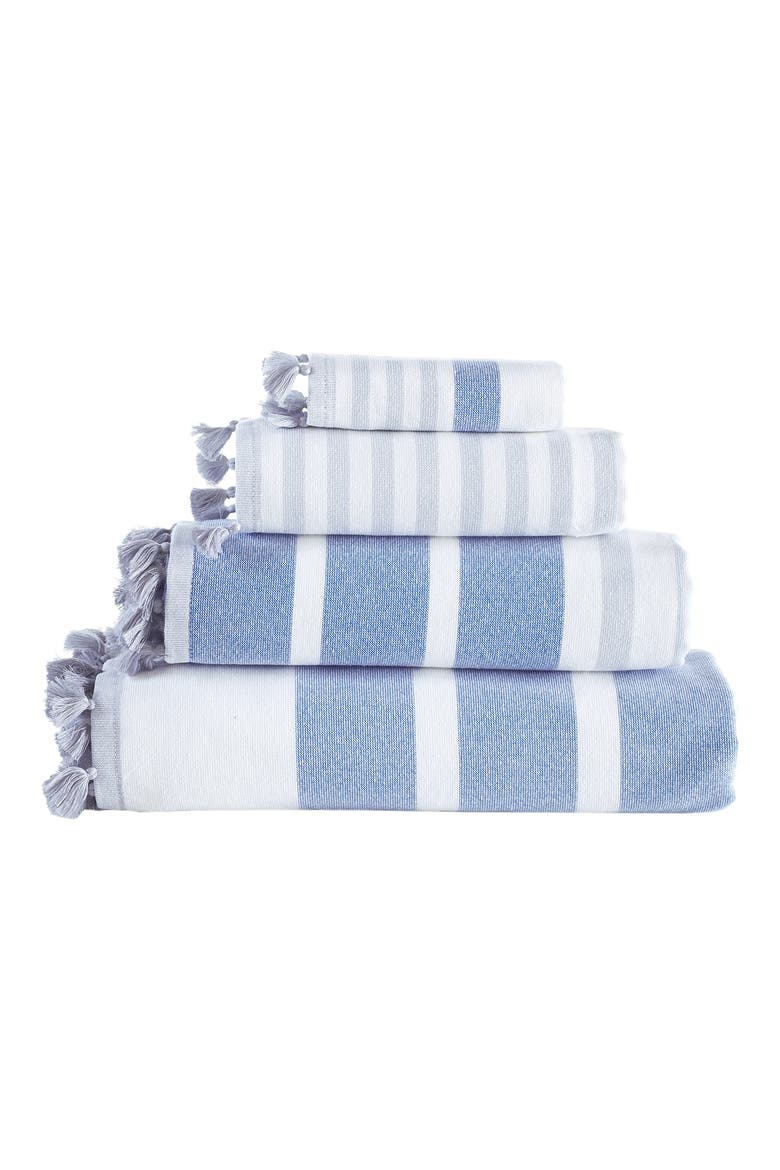 Pesthemal 4-Pack Turkish Cotton Hand Towels, Alternate, color, BLUE