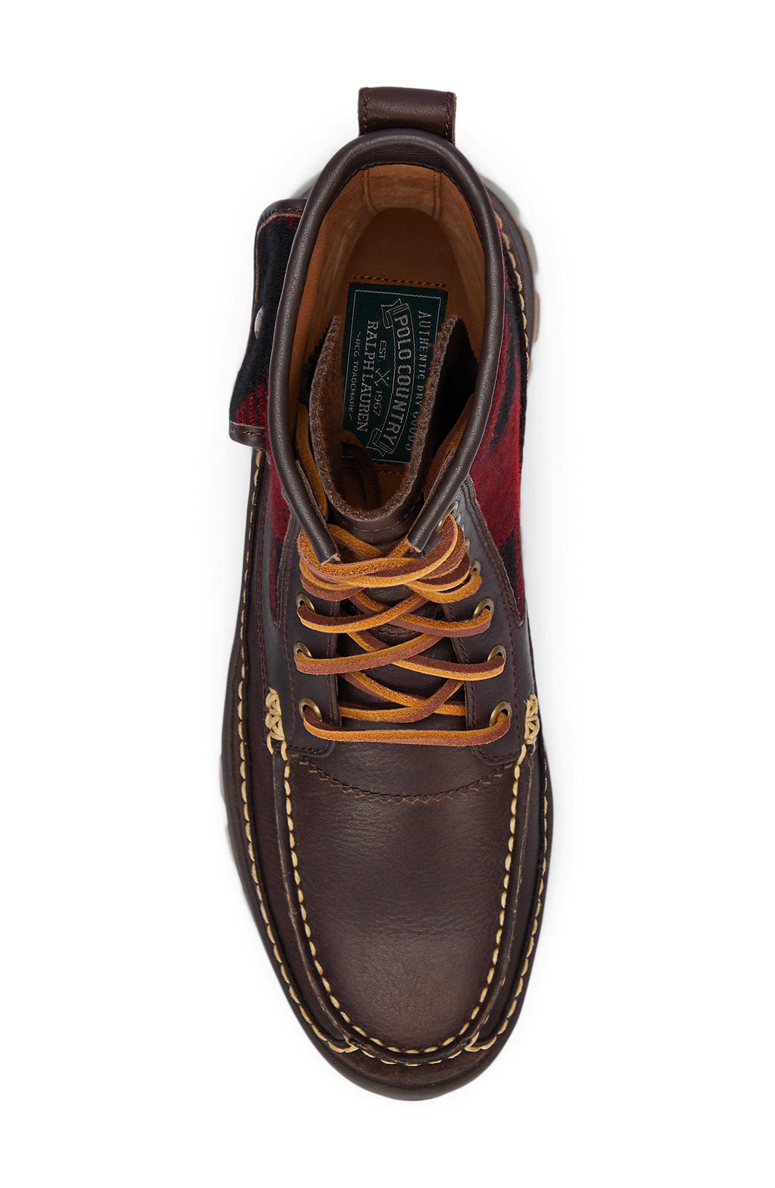 Polo Ralph Lauren Lug Sole Leather Boot, Alternate, color, 