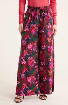 Ulla Johnson Sawyer Floral Cotton Wide Leg Pants