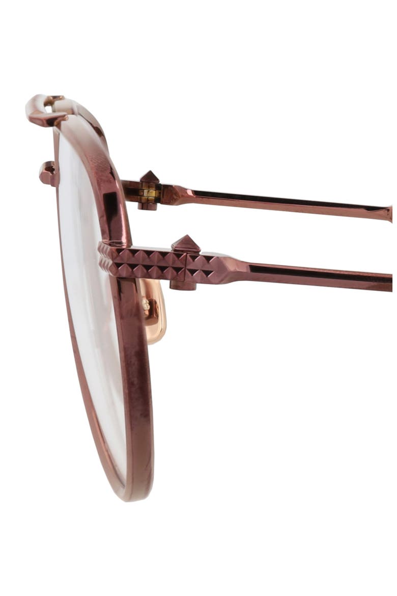 Novelty 59mm Aviator Optical Glasses, Alternate, color, BROWN BROWN TRANSPARENT