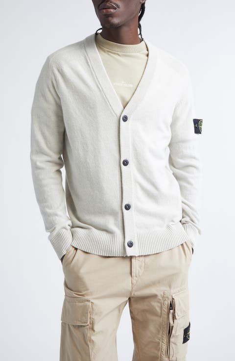 Compass Logo Patch Virgin Wool Cardigan